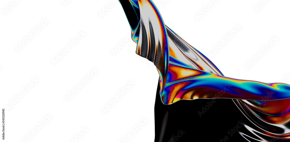 Poster Abstract fluid gradient shape flowing