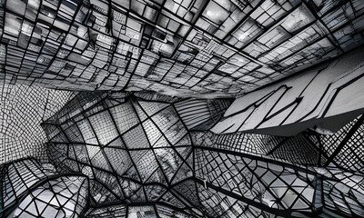 black and white abstract