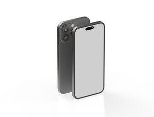 3d render illustration hand holding the white smartphone