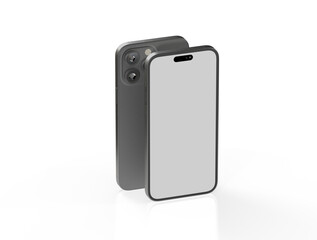 smartphone  With Blank Screen in 3d