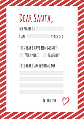 Letter Kids Letter to Santa Christmas
