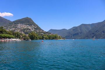 Luganer See in der Schweiz