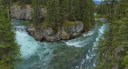 Maligne River in Maligne Canyon in Jasper National Park,Alberta,Canada,North America
