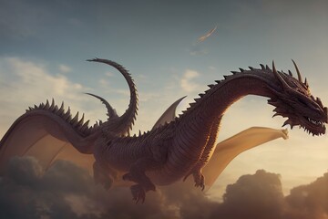 Fototapeta na wymiar Dragon in Flight