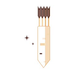 Isolated medieval leather quiver icon Vector