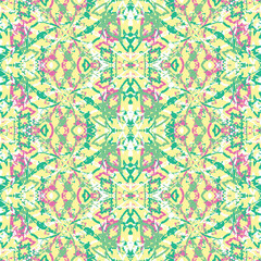 Seamless fractal pattern in vector format for printed fabrics or any other purposes. Every object is grouped base on color so the pattern is editable, tileable and easy to use.