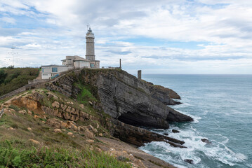 Fototapeta na wymiar Cabo Mayor Lighthouse. Santander