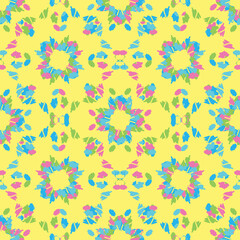 Seamless fractal pattern in vector format for printed fabrics or any other purposes. Every object is grouped base on color so the pattern is editable, tileable and easy to use.