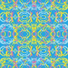 Seamless fractal pattern in vector format for printed fabrics or any other purposes. Every object is grouped base on color so the pattern is editable, tileable and easy to use.