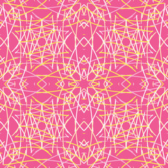 Seamless fractal pattern in vector format for printed fabrics or any other purposes. Every object is grouped base on color so the pattern is editable, tileable and easy to use.