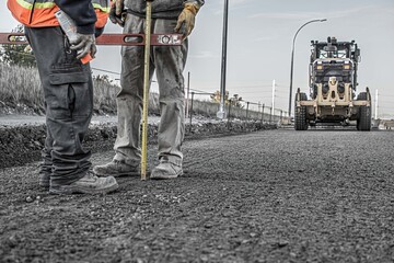 Workers Grading Road