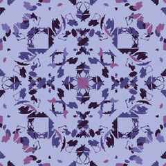 Seamless fractal pattern in vector format for printed fabrics or any other purposes. Every object is grouped base on color so the pattern is editable, tileable and easy to use.