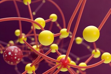 Abiraterone molecule. Ball and stick molecular model. Chemistry related 3d rendering