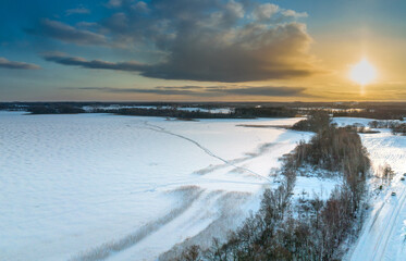 A winter day in the countryside of Latgale