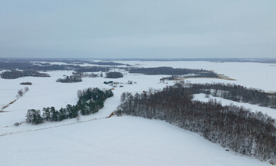 A winter day in the countryside of Latgale