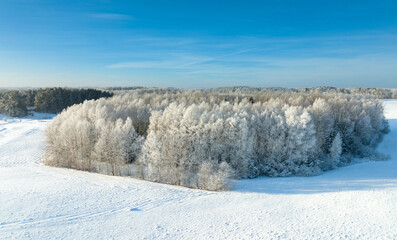 A winter day in the countryside of Latgale