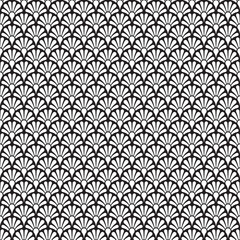 Seamless Art Deco scallop pattern background wallpaper