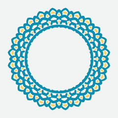 Retro abstract pattern with greek ornament on white background. round ornament decoration.