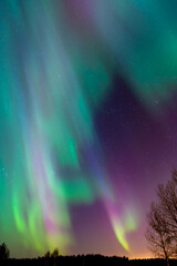 Aurora borealis in Finland in March 2015