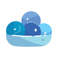 Isolated blue monochromed ice cream icon Vector