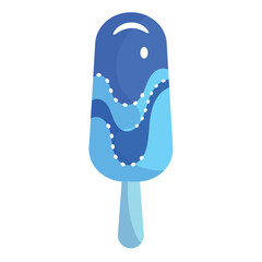 Isolated blue monochromed popsicle icon Vector