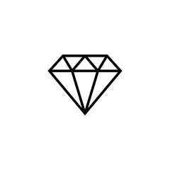 Diamond icon vector illustration. diamond gems sign and symbol