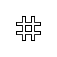 Hashtag icon vector illustration. hashtag sign and symbol