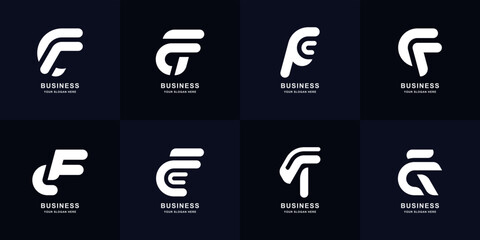 Collection letter CF or FC monogram logo design