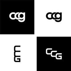 ccg letter initial monogram logo design set