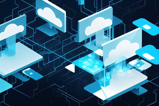 Cloud based Cybersecurity Solutions Secure Corporate and Institutional Networks Endpoint Protection Security Service Edge and Secure Access Service Edge 3D Illustration