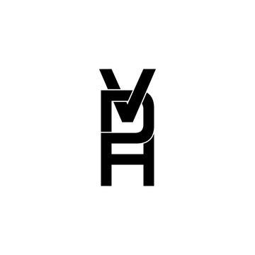 vdh letter initial monogram logo design