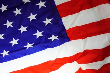 American flag closeup view