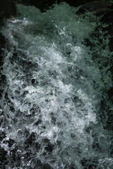 water flowing into the water