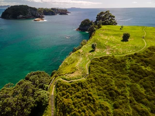 Fotobehang Clifftop scenic lookout over Hahei, New Zealand © Michael