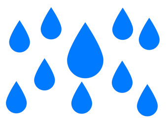 set of water drops