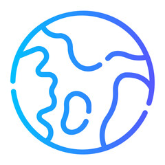 Obraz premium planet earth gradient icon