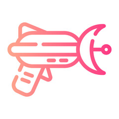 space gun gradient icon