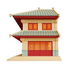 Chinatown Shophouse 3D Element 02