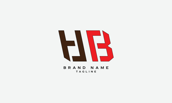 HFB, BFH, Abstract initial monogram letter alphabet logo design