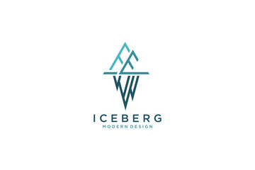 Iceberg mountain logo design modern technology business