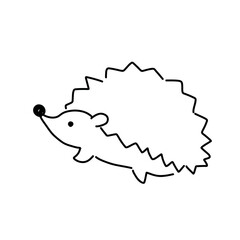 可愛いハリネズミのシンプルなベクターイラスト
