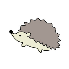 可愛いハリネズミのシンプルなベクターイラスト