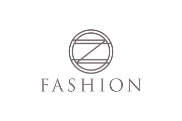 Z letter initial logo design sketch art luxury beauty fashion clothing icon symbol line style clothes