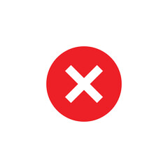 Fototapeta premium sign Red Cross Mark clean vector icon