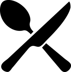 spoon knife icon symbol sign vector on white background..eps