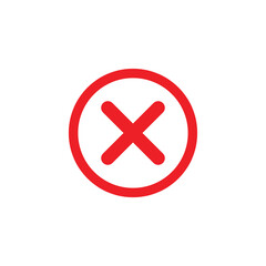 Red Cross Mark vector icon
