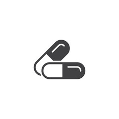 Medical Capsule Icon clean simple vector