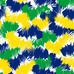 BRASIL CAMOUFLAGE PATTERN.BRAZIL VECTOR CAMOFLAGE IN YELLOW,GREEN AND BLUE. ENDLESS,SEAMLESS SURFACE PATTERN DESIGN READY TO PRINT FOR FABRIC, PAPER OR DIGITAL USES. 