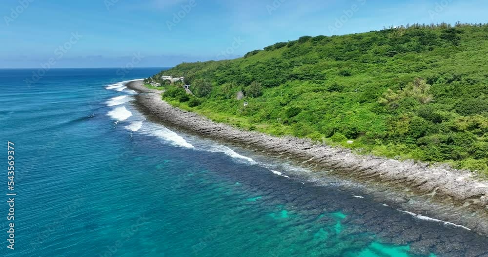 Canvas Prints top view of the liuqiu island