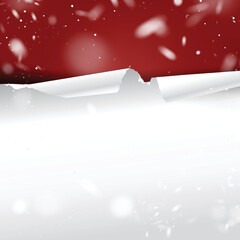 Merry Christmas background with white paper template
